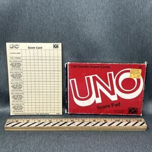Vintage 1978 Uno Score Card Pad 67 Double Sided Sheets Game Night Collector Fun